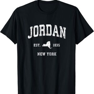 Jordan New York NY Vintage Athletic Sports Design T-Shirt